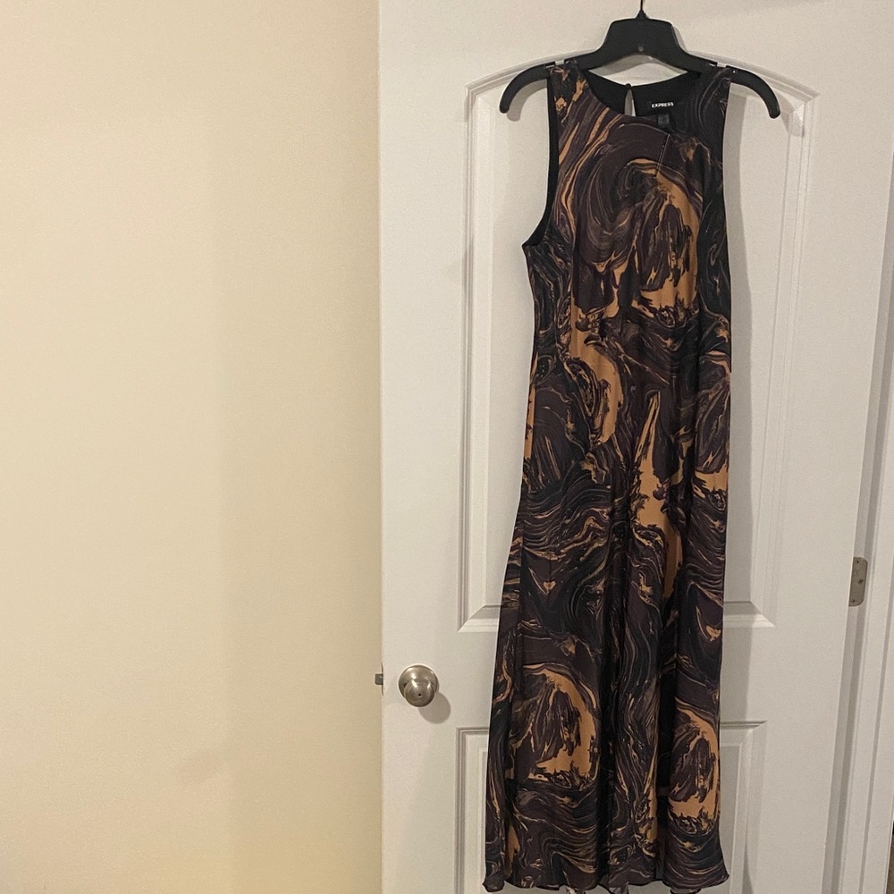 Express Black and Brown Maxi Dress